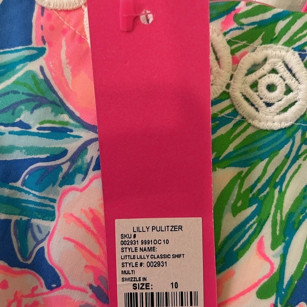Lilly Pulitzer girls little Lilly classic shift dress Multi Swizzle sizes 7& 10 - Picture 11 of 12